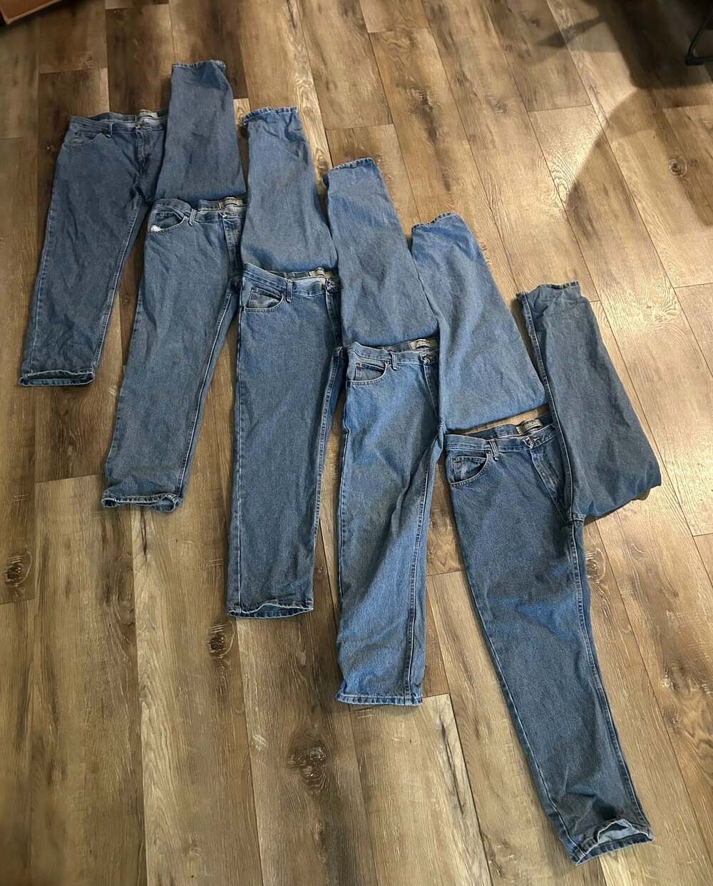 Wrangler Jeans Men Bundle Lot Of 5 Blue Denim  Workwear Wrangler Authentic